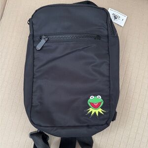 2025 Disney WDI MOG Destination D23 The Muppets Kermit The Frog Black Belt Bag